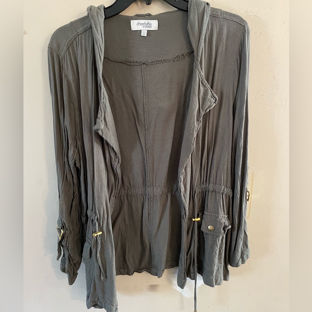 Army green utility jacket
